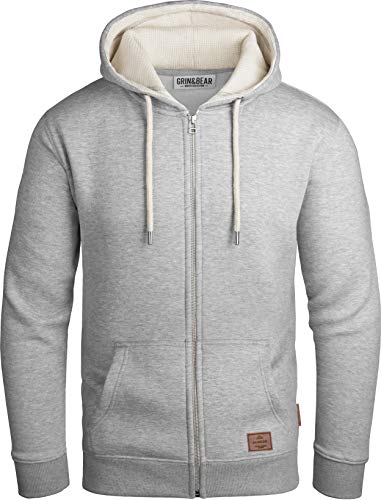 Grin&Bear Herren Kapuzenjacke grau meliert, M, GEC491 von Grin&Bear