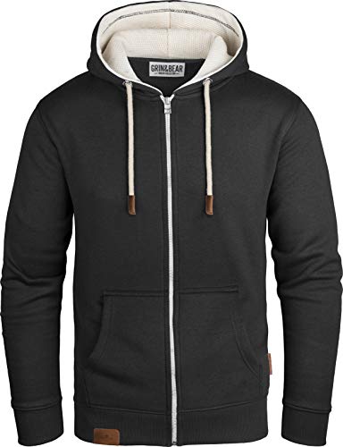 Grin&Bear Herren Kapuzenjacke schwarz, L, GEC490 von Grin&Bear