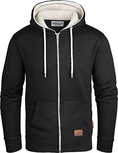 Grin&Bear Herren Kapuzenjacke schwarz, L, GEC491 von Grin&Bear