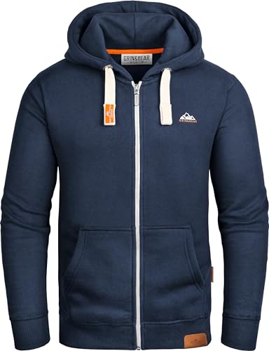 Grin&Bear Herren Kapuzenpullover Navy, L, GEC022 von Grin&Bear