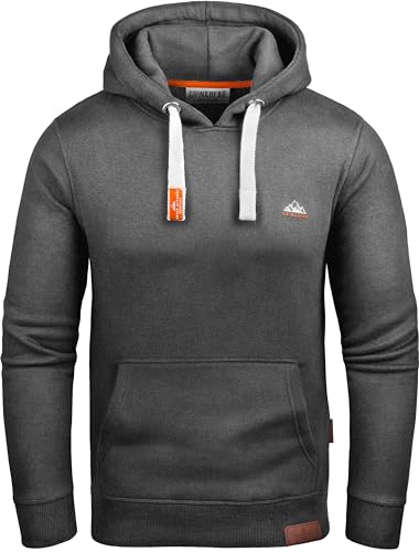 Grin&Bear Herren Kapuzenpullover anthrazit, L, GEC023 von Grin&Bear