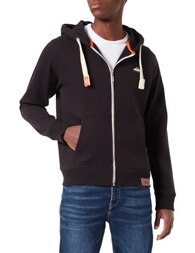 Grin&Bear Herren Kapuzenpullover schwarz, L, GEC022 von Grin&Bear