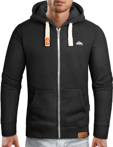 Grin&Bear Herren Kapuzenpullover schwarz, L, GEC022 von Grin&Bear