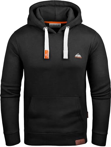 Grin&Bear Herren Kapuzenpullover schwarz, M, GEC023 von Grin&Bear