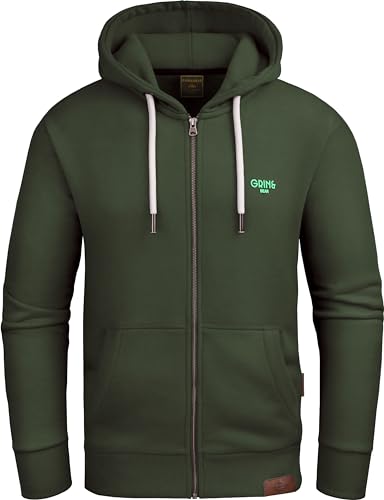 Grin&Bear Hoodie Herren Hoodie Sweatjacke GEC607 Olivgrün S von Grin&Bear