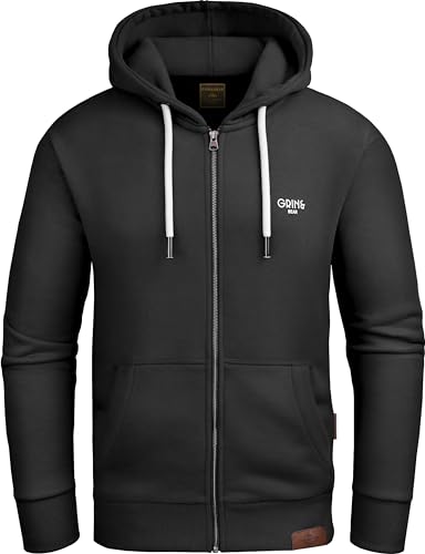 Grin&Bear Hoodie Herren Hoodie Sweatjacke GEC607 Schwarz S von Grin&Bear