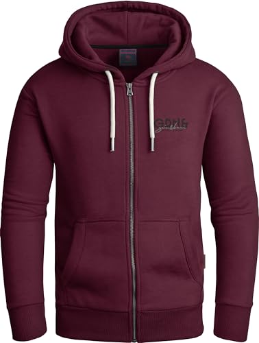 Grin&Bear Hoodie Herren Hoodie Sweatjacke GEC608 Burgund L von Grin&Bear