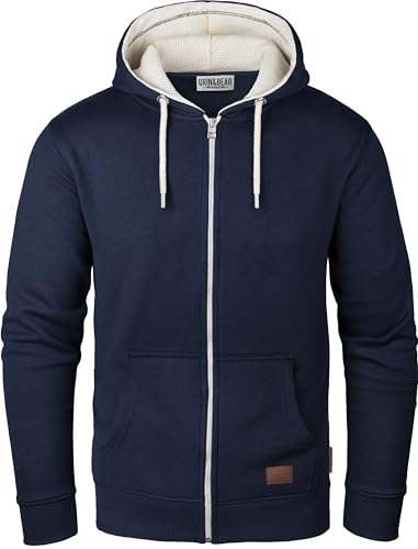 Grin&Bear Hoodie Herren Hoodie Sweatshirt Pullover GEC491Navy-XXL von Grin&Bear