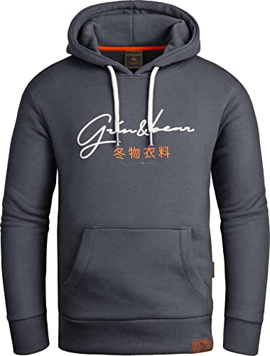 Grin&Bear Hoodie Herren Sweatshirt GEC703 Stahlgrau XL von Grin&Bear