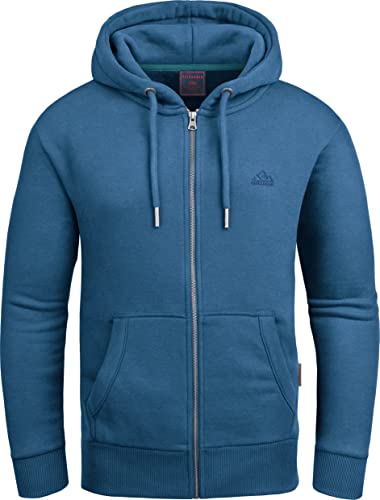 Grin&Bear Hoodie Herren Sweatshirt mit Reißverschluss GEC605 Petrol L von Grin&Bear