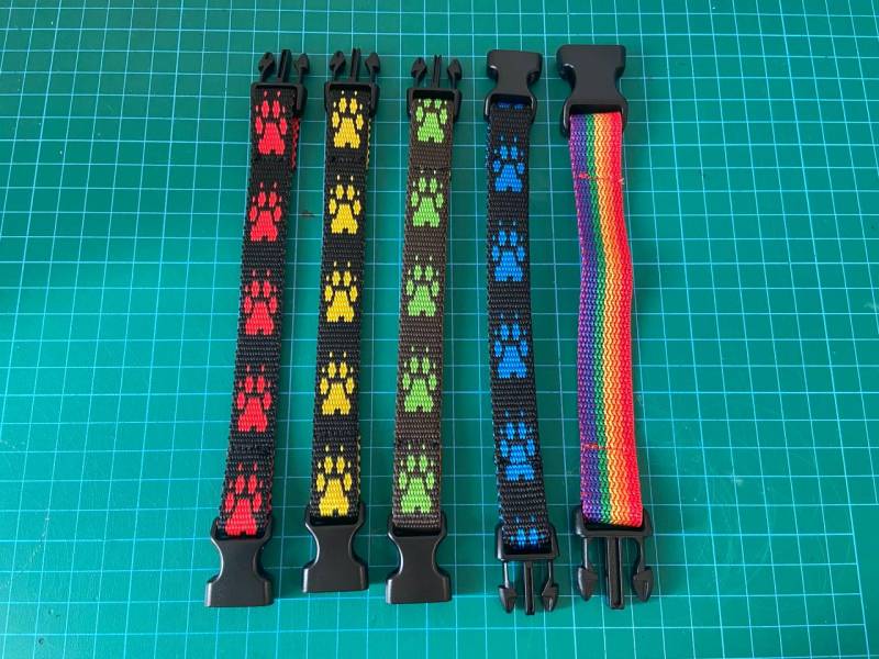 Pfoten Armband 15 Mm/Webbed Band Mit Schnalle Accessoire Regenbogen 20 Pfoten Armband 15 Mm/Webbed Band Mit Schnalle Accessoire Regenbogen 20 von GrinTwinStudio
