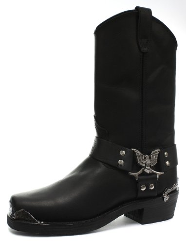 Grinders 2014 Eagle Hi Herren Cowboy Biker Stiefel, Schwarz, Größe 42 von Grinders