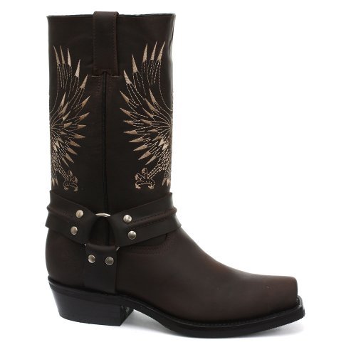 Grinders Bald Eagle Damen Cowboy Stiefel, Braun, Größe 42 von Grinders