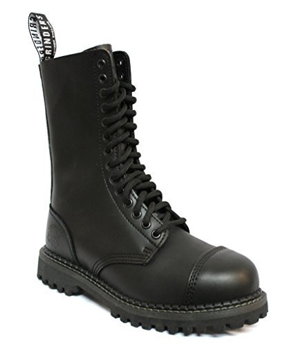 Grinders Herald 2015 Mattlack Schwarz Unisex Sicherheit Stahlkappe Militär Punk Stiefel 38 von Grinders