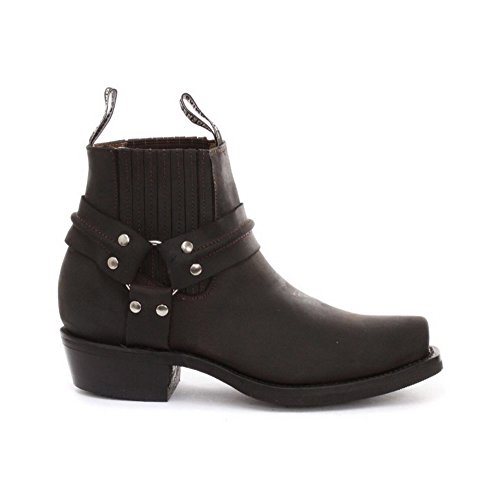 Grinders Renegade Niedrig Geschirr Braun Unisex Lederstiefel Cowboy-Western Motorradfahrer Stiefel 39 von Grinders