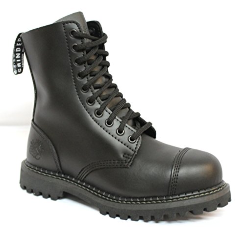 Grinders Stag CS Schwarz Herren Unisex Sicherheit Stahlkappe Militär Punk Stiefel 44 von Grinders