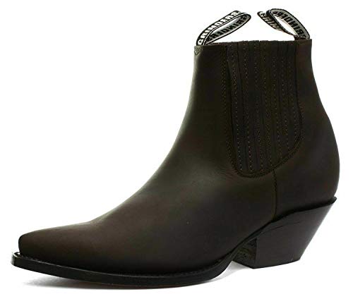 Herren Mühlen Mustang Braun Schlüpfen Cowboy Western Chelsea Stiefelette 43 von Grinders