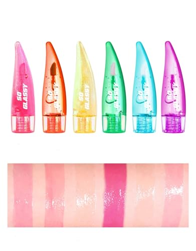 Aloe Vera Lip Oil, Temperature Colour Changing Lip Gloss Nutritious Moisturising Balm Long Lasting Lip Tint Lip Care, Aloe Vera Lip Stick Makeup for Women Girls (#01) von Grindrom