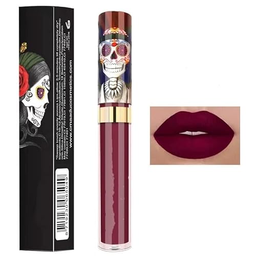 Matte Metal Pearl Lip Color is Waterproof And Durable, The Skull Does Not Stick To The Cup Lip Glaze, And The liquid lipstick is Female Cosmetics (#02) von Grindrom