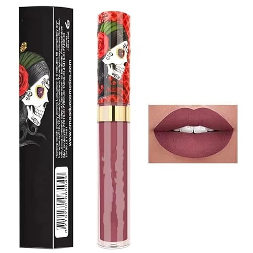 Matte Metal Pearl Lip Color is Waterproof And Durable, The Skull Does Not Stick To The Cup Lip Glaze, And The liquid lipstick is Female Cosmetics (#05) von Grindrom