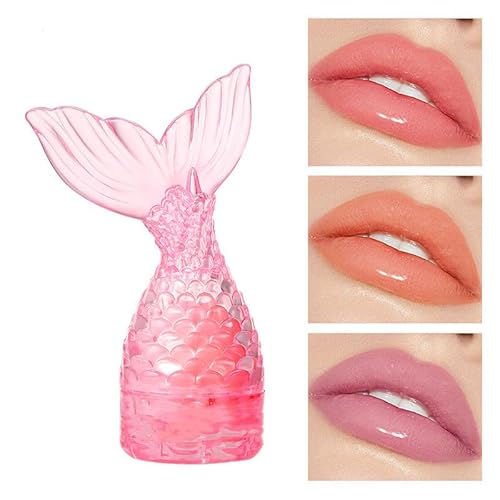 Mermaid Color Changing Lip Balm, PH Temperature Lipstick, Moisturizing Diamond Tinted Hydrating Lip Balm, Long Lasting Lip Oil Makeup Lipstick for Women Girls (#05) von Grindrom