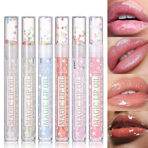 Shimmery Shiny Lip Stick Lip Gloss Hydrating Glitter Lipstick Moisturizing Tinted Lip Oil Balm Lipstick, Long-lasting Non Stick Nourishing Texture Lip Care Dry Lip for Winter Women Girls (#02) von Grindrom