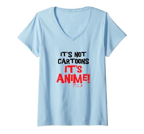 Damen Es sind Keine Cartoons, es ist Anime T-Shirt mit V-Ausschnitt von Grindstore Originals