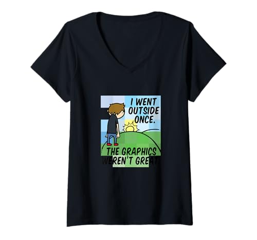 Damen Ich Bin einmal rausgegangen. Die Grafik war Nicht großartig. T-Shirt mit V-Ausschnitt von Grindstore Originals