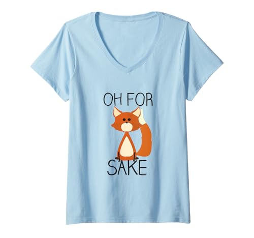 Damen Oh, um Fox' willen T-Shirt mit V-Ausschnitt von Grindstore Originals