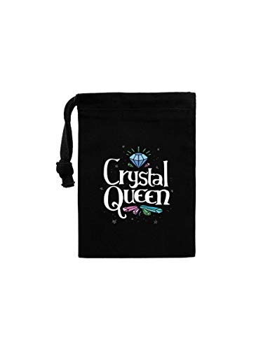 Crystal Queen Kordeltasche Schwarz 10x13cm von Grindstore