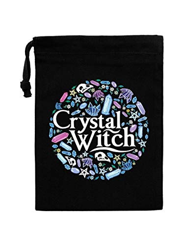 Crystal Witch Kordeltasche Schwarz 15x20cm von Grindstore