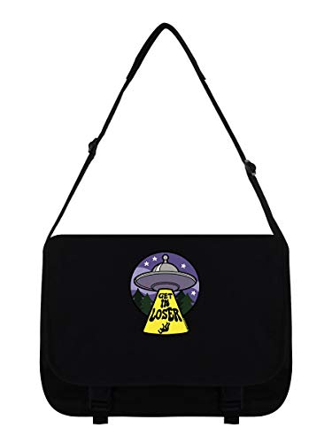 Messenger-Bag Get In Loser 38 x 33 cm schwarz von Grindstore