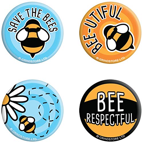 Grindstore Anstecker-Paket Save The Bees von Grindstore