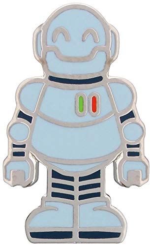 Grindstore Emaille-Pin-Abzeichen Happy Robot von Grindstore