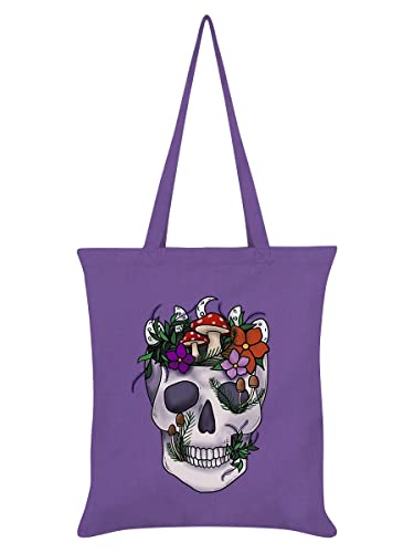 Grindstore Foraging Skull Stoffbeutel Violett 38x42cm, violett, Taglia unica, Lässig von Grindstore