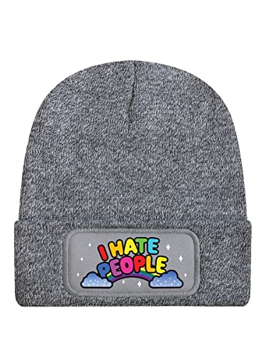 Grindstore I Hate People Heather Beanie Grau, grau, One size von Grindstore