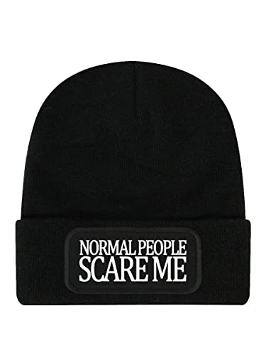 Grindstore Normal People Scare Me Beanie schwarz, Schwarz, Einheitsgröße von Grindstore