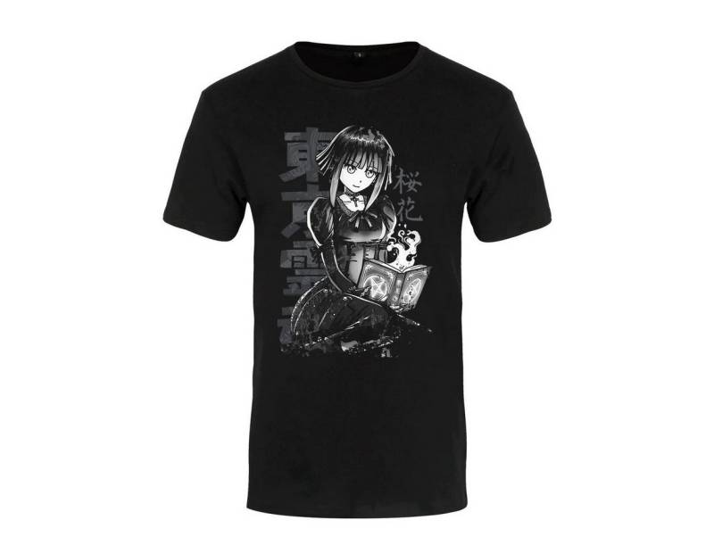 Grindstore Print-Shirt Anime Shirt Tokyo Spirit in schwarz Gothic Shirt Anime aus Baumwolle mit Print von Grindstore