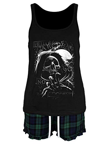 Grindstore Skull Moon Ouija Damen Pyjama Set Schwarz von Grindstore