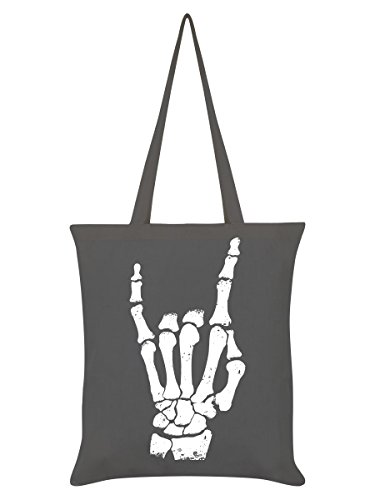 Messenger-Bag Rock Hand Graphite Grey Tote Bag 38 x 42 cm von Grindstore