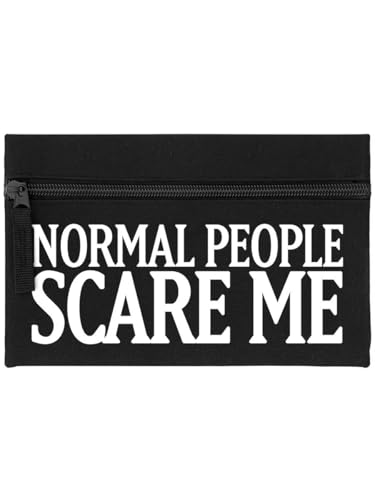 Normal People Scare Me Federmäppchen, Schwarz von Grindstore
