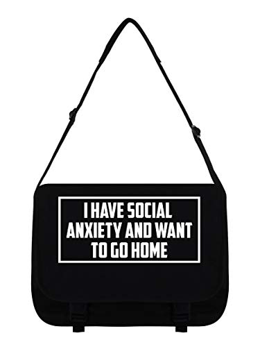 Social Anxiety Umhängetasche 38 x 33 x 11 cm, Schwarz, Schwarz , Einheitsgröße, Casual von Grindstore