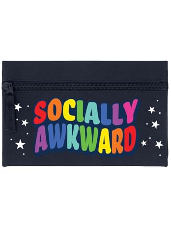 Socially Awkward Federmäppchen, Marineblau von Grindstore