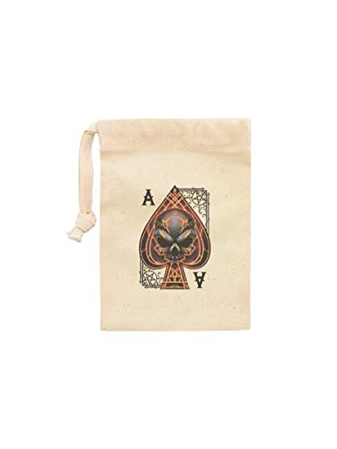 Grindstore The Ace of Spades Kordeltasche Sahne 10x13cm von Grindstore