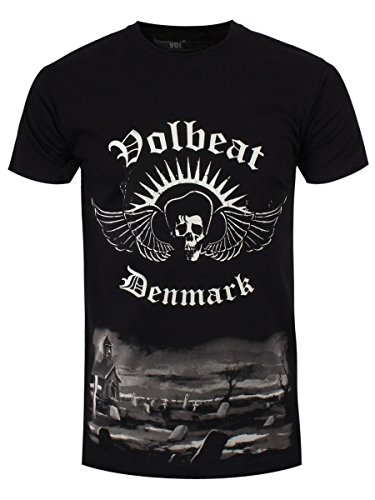 Volbeat Herren T-Shirt Rise From Denmark, Schwarz (Black), Extra Large (Mens 42"- 44") von Grindstore