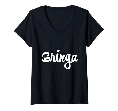 Damen Lustiges Token Gringa T-Shirt T-Shirt mit V-Ausschnitt Damen Lustiges Token Gringa T-Shirt T-Shirt mit V-Ausschnitt von GringaTees