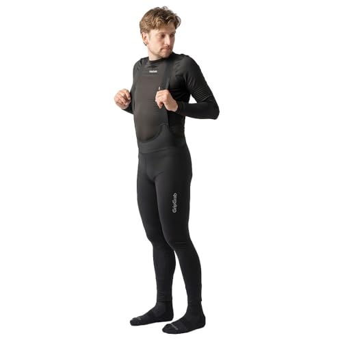 GripGrab PACR Wasserabweisende Winter Bib Tights Herren ohne Polster Radsport Trägerhose Lang Rennrad MTB Gravel Bike Radhose von GripGrab