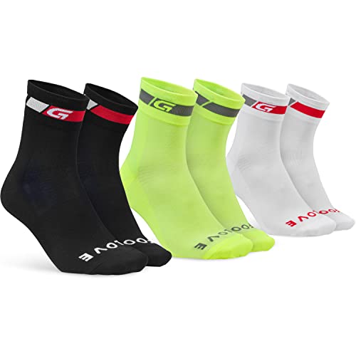 GripGrab Classic Regular Cut 1er und 3er Set Sommer Fahrradsocken Rennrad Mountainbike Indoor Cycling Radsport Socken von GripGrab