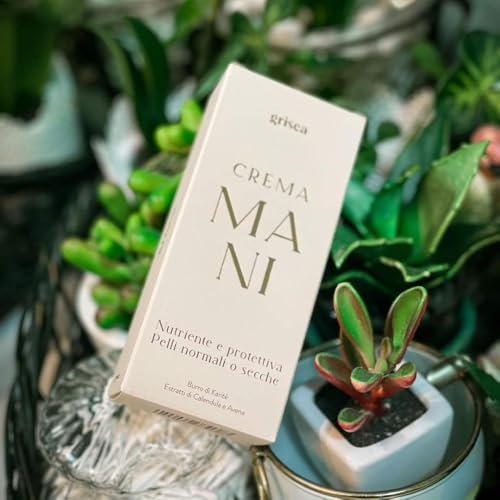 GRISEA Handcreme: repariert, pflegt und schützt mit Sheabutter, Ringelblume und Hafer. Bekämpft Trockenheit und Reizungen durch Umweltbelastung. Sofortige Weichheit. Perfekt mit Desinfektionsspray. von Grisea