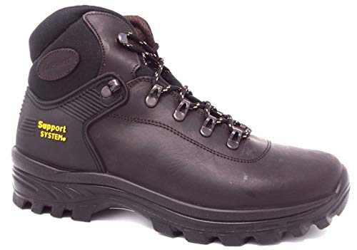 Grisport 10242D26G Lontra Dakar Trekking Höhe Knöchel Unterseite Gummi Futter GRITEX Wasserdicht Ösen Metall Support System, braun, 45 EU von Grisport